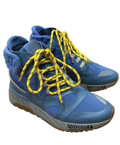Versace Nemesis High Top Sneakers Male Blue