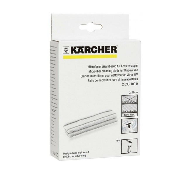 Genuine Karcher Window Cleaner Microfibre Cleaning Pads X 2 for sale