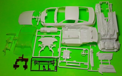 2014 Mustang GT 1/25 Motorhaube Karosserie Glasrahmen Chassis Rückleuchten Modellauto Teil Posten