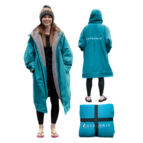 Accappatoio Cambio Stravaig, Teal, Impermeabile Nuovo ma IMPERFETTO VEDI SOTTO Taglia Large
