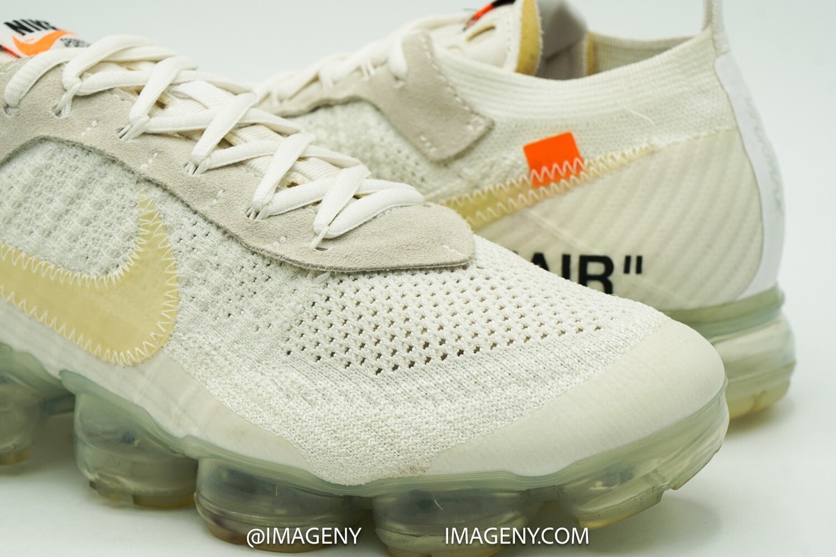 NIKE AIR VAPORMAX USED SIZE 9 OFF WHITE BLACK TOTAL ORANGE NIKE AIR VAPORMAX USED SIZE 9 OFF WHITE BLACK TOTAL ORANGE