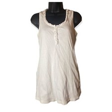   MOTHERHOOD Maternity Sleeveless White Ribbed Tank Top