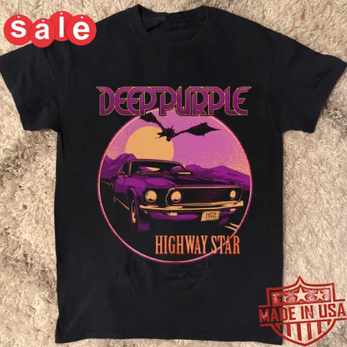 New Deep Purple highway star Gift For Fans Unisex All Size ,black - Picture 1 of 3