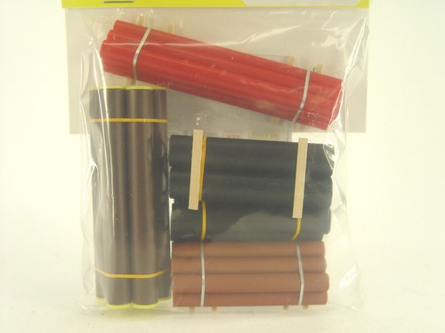 5 Röhrenstapel  -  Ladegut  Bauer Spur HO - 1:87 Wagen  Zubehör A 3008   #E  | Zustand: Neu