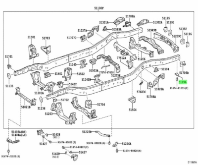 ペイ TOYOTA FJ CRUISER 4Runner Lexus GX460 Hook Rear Genuine JDM OEM