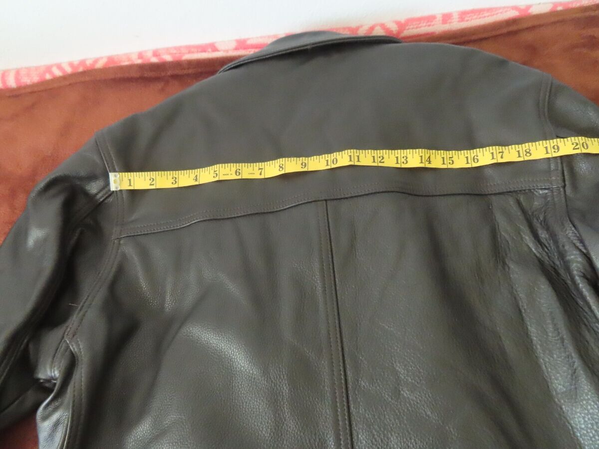 Vintage Schott NYC 523 Brown Leather Car Coat Size 42 Made Vintage Schott NYC 523 Brown Leather Car Coat Size 42 Made