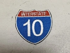 CUSTOM MADE Embroidered I-10 Interstate10 Patch IRON ON