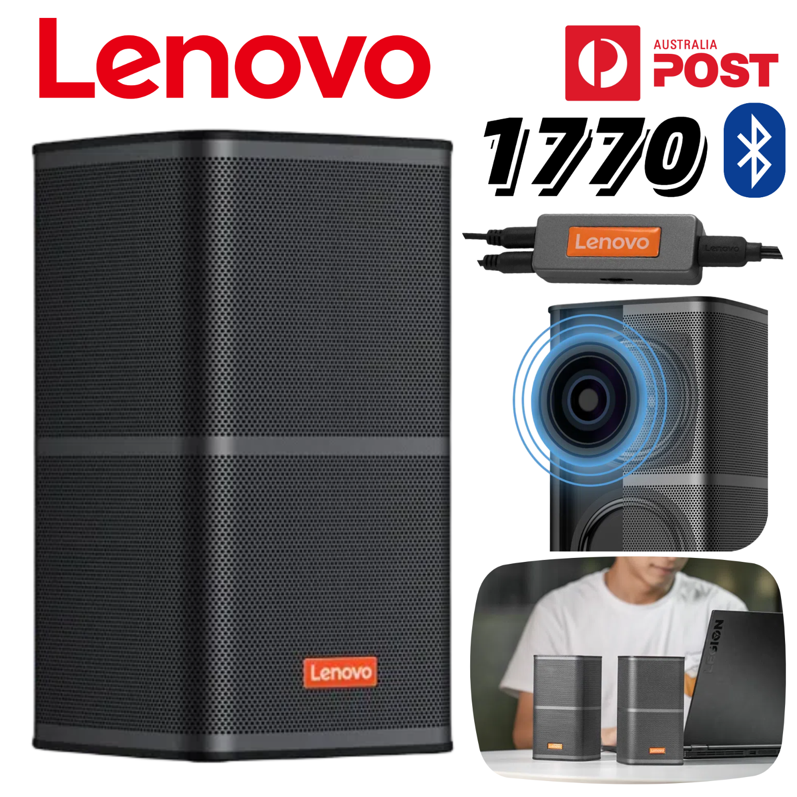 Wireless Bluetooth Speaker with HiFi Stereo Bass, Subwoofer, and USB Portability-image