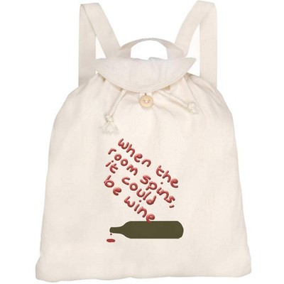 Canvas-Rucksack / Backpack ''Too Much Wine'' (RK00036275)