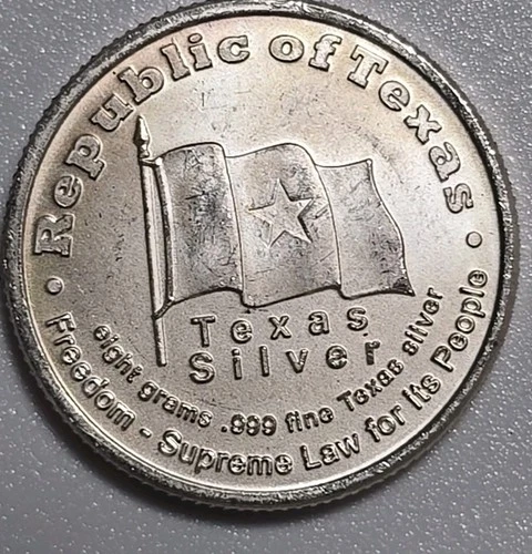 Republic of Texas Silver Round 2003 – 8 Grams .999 Fine Silver – Rare