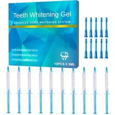 10 PCS 3ML Teeth Whitening Gel Refills Bleaching Gel, Tooth Whitener gel Kit CE
