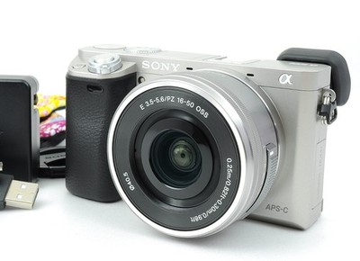 SONY Alpha A6000 Silber ILCE-6000 Digitalkamera mit Objektiv 16-50mm 3146...