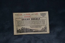 USED Champ Decals L129 HO Scale Express White Alphabet & Numeral Decals