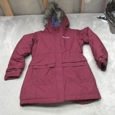 Columbia Jacket Girls Medium 10/12 Red Nordic Strider Omni Heat Insulated Parka