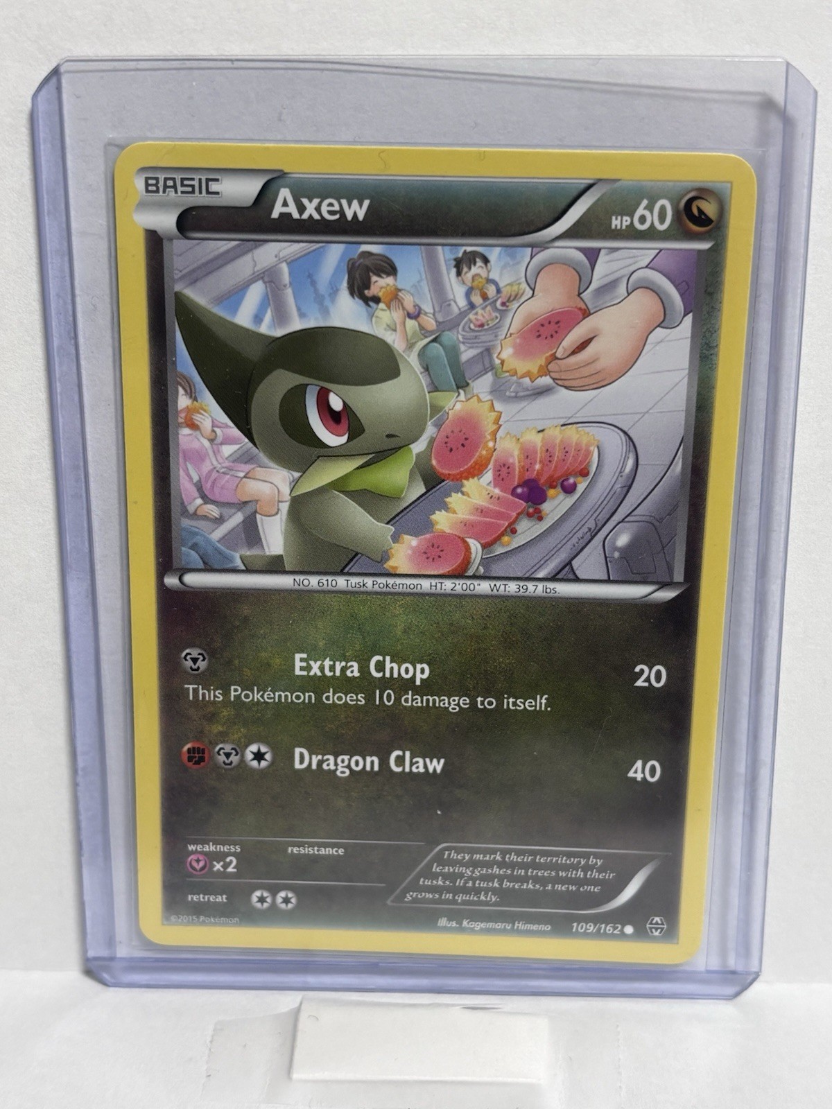 Axew 109/162 - XY Breakthrough Pokemon Reverse Holo Foil Rare Nice!