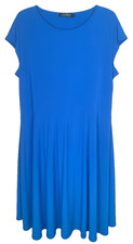 Lauren Ralph Lauren Cobalt Blue Cap Sleeve Jersey Dress Sz Small romantic flowy
