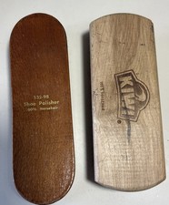 Lot Of 2 Vintage 100 Horsehair Shoe Polisher Shiner Brushes Kiwi 102-98