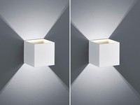 2 X KubusföRmige Led Wandleuchte In Weiß Matt 10 X 10 X 10Cm Wandspot WüRfelform