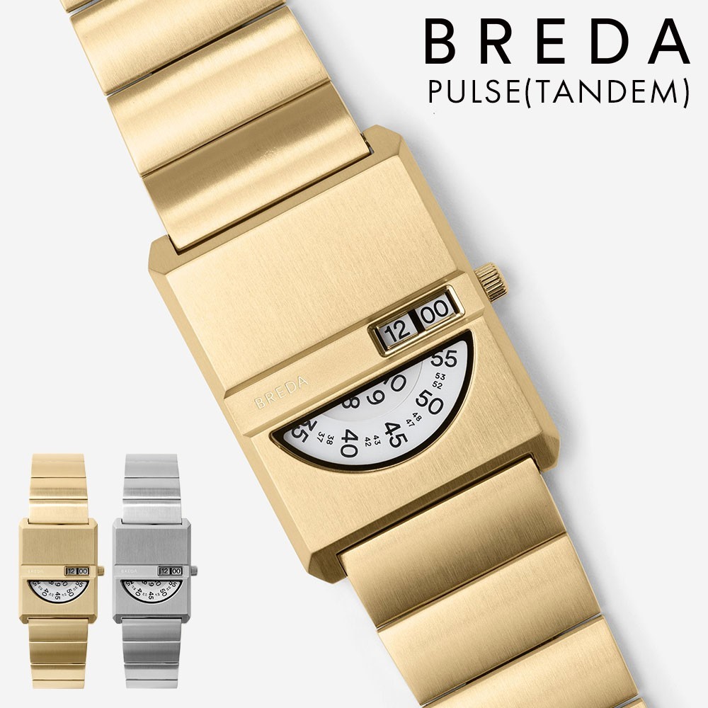 Breda 'Pulse Tandem' Watch 1747a/b Gold /Silver Quartz 26mm NEW