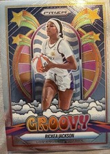 2025 Panini Prizm WNBA Rickea Jackson Groovy Insert #6 Los Angeles Sparks