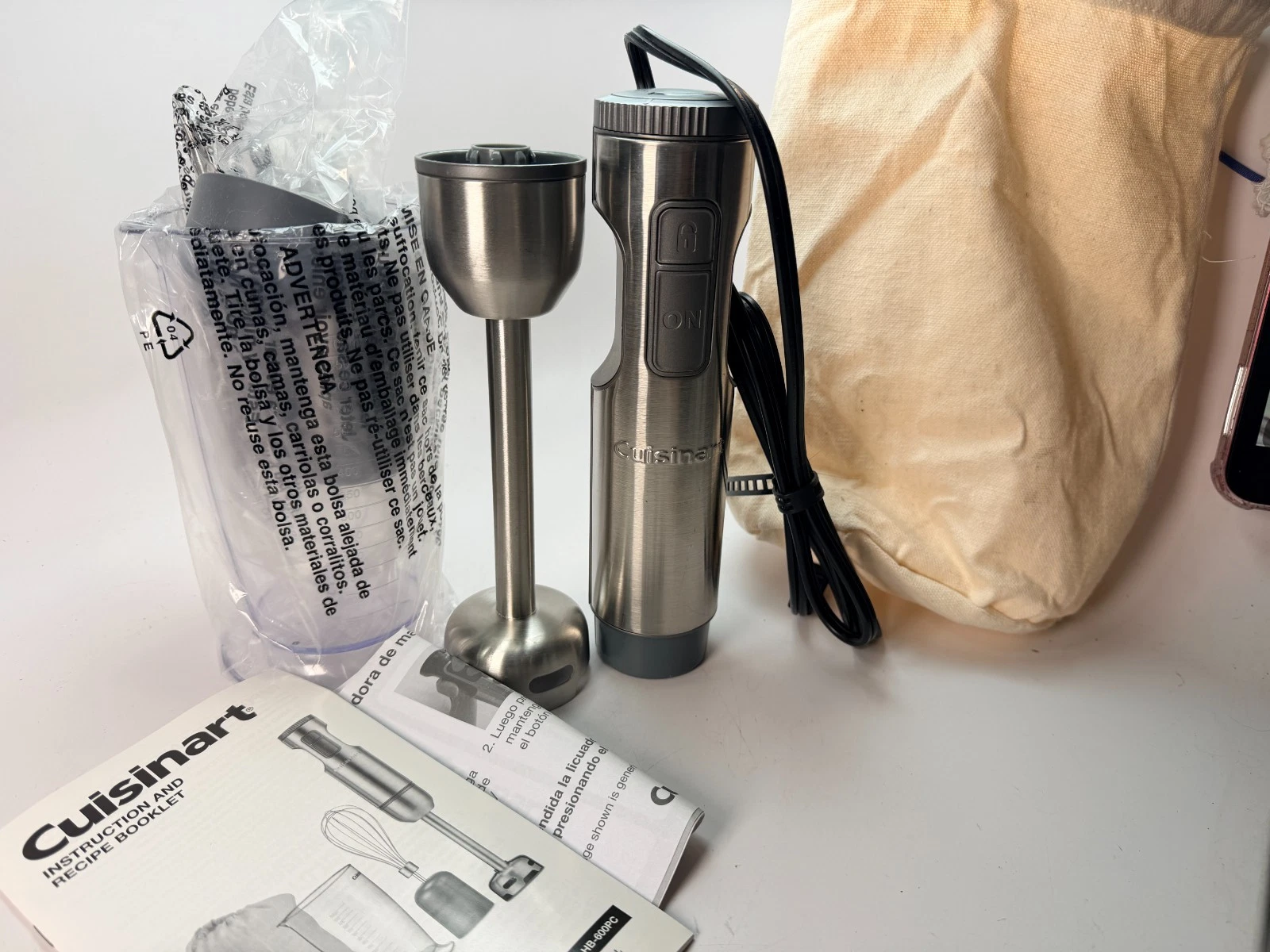 Cuisinart Smart Stick Hand Mixer - Model HB-600PC Complete w/accessories
Opens in a new window or ta