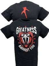 Roman Reigns Greatness Among You GOAT Mens Black T-shirt
