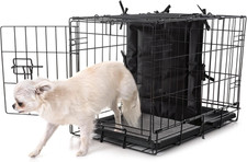 Black Dog Crate Divider Panel with Ties 23.62 x 21.65 Inch Soft Thick Dog Ken...