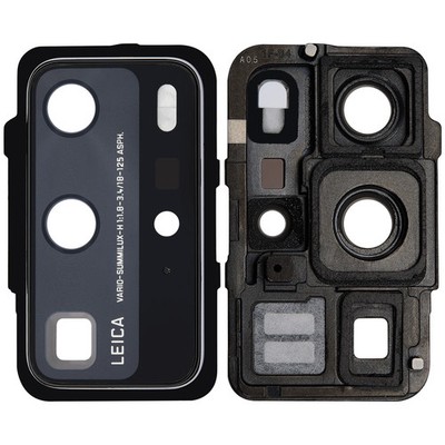 Replacement Back Camera Lens With Bracket Compatible with Huawei P40 Pro(Silver)