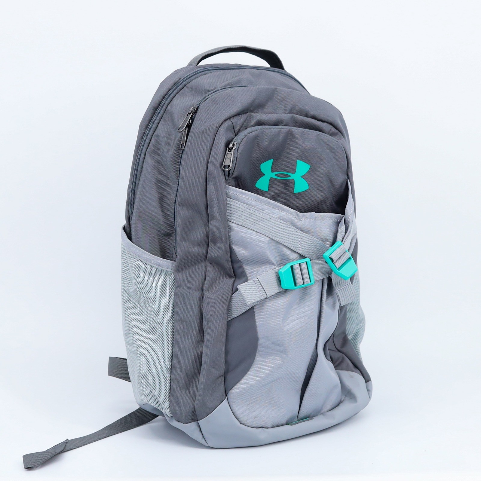Under Armour UA Recruit Storm 2.0 Backpack Gray Teal 1329814 Laptop Unisex Bag