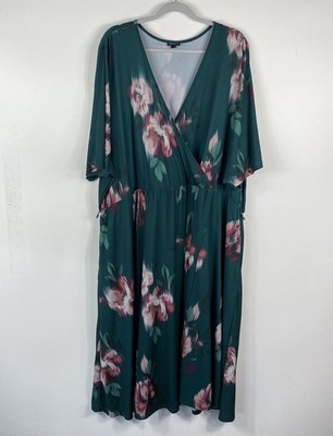 torrid green floral dress Green Floral Dress