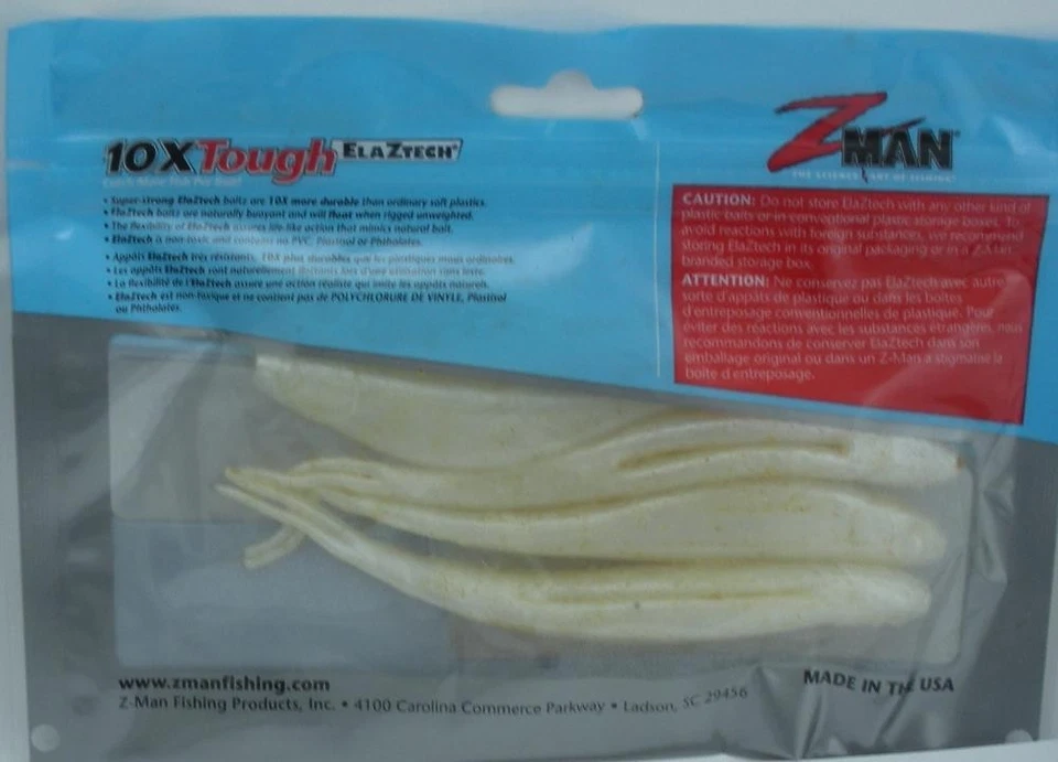 Zman SJS5-84PK5 Perfumado Jerkshadz 5" Color Perla 5CT Foto 2 de 2