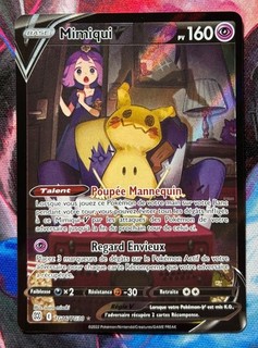 Carte Pokémon Mimiqui V TG16/TG30 Full Art EB09 Stars Étincelantes FR NEUF