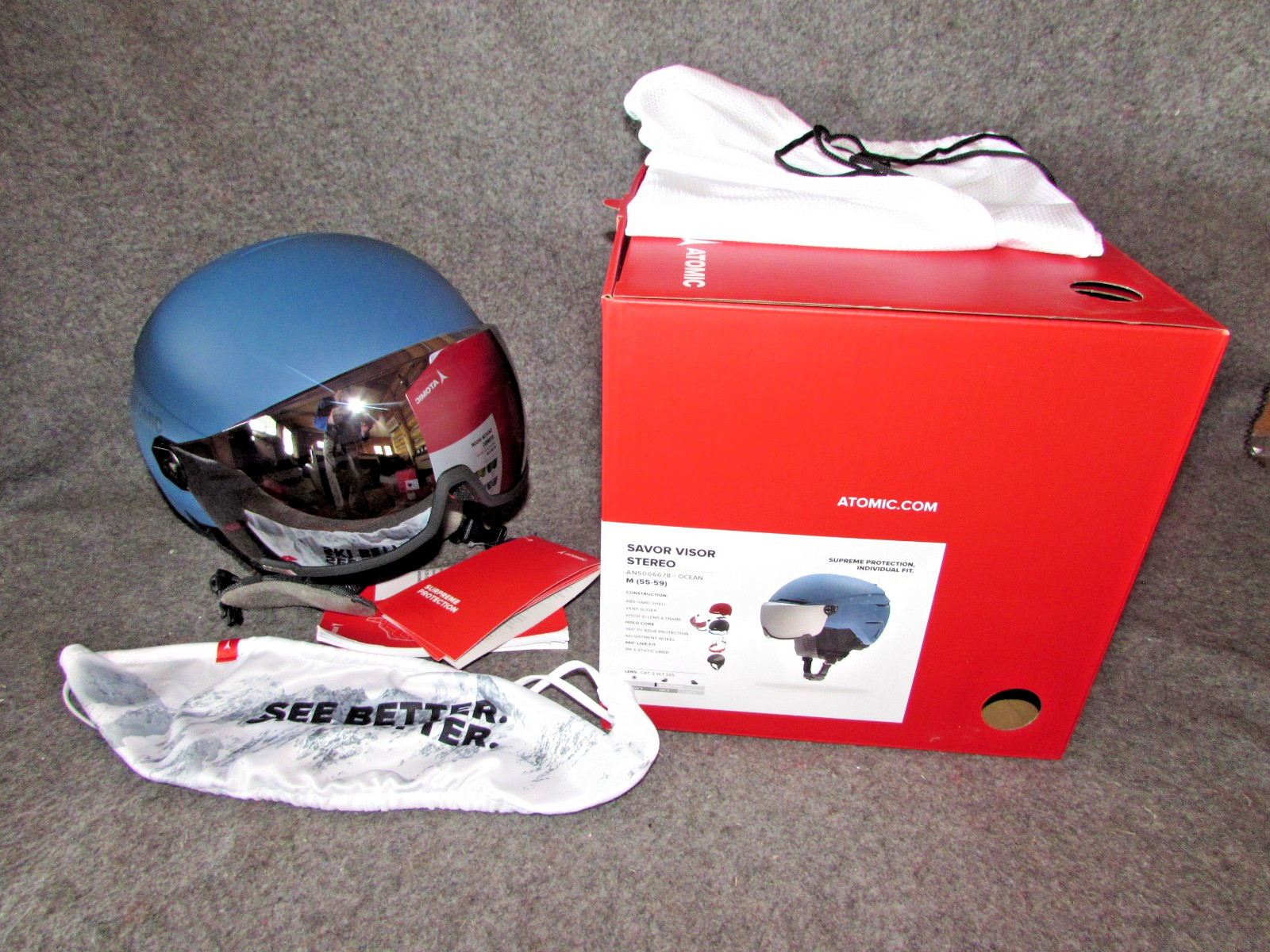 🔥2026 NEW Atomic SAVOR Visor Stereo ski snowboard helmet size MED (55-59) NEW!~