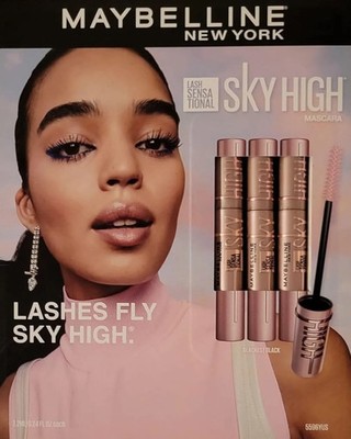 Maybelline Lash Sensational Sky High Mascara 800 Blackest Black 3 Pack