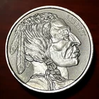 1 Silver Troy Oz Buffalo Nickel Design ELEMENTAL .999 Silver Round Radial Milled