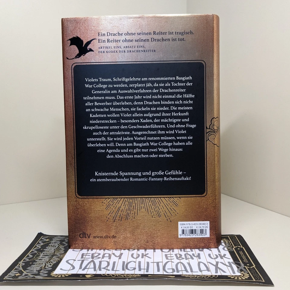 German HAND SIGNED FULL NAME Fourth Wing sprayed edges not Fairyloot Illumicrate - Image 4 of 4