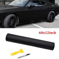 5ft X 1ft Matte Black Vinyl Wrap Air-release Car Adhesive Film Sticker For Honda