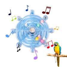 PEUTIER Parrot Spinner Toy, Medium Small Funny Parakeet Conures Toy M, blue