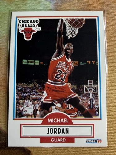 1990 Fleer Michael Jordan #26 Chicago Bulls HOF NBA Basketball Card Vintage