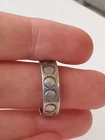 Sterling Silver Vintage Unusual Design Ring Size Q 1/2 R12AP