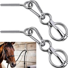 2 Sets Horse Tie Ring, Horse Tack and Supplies Horse Training Equipment Safe ...
