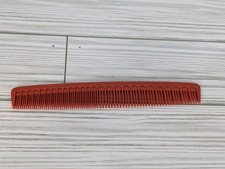 Vintage Tupperware 6.5" Dresser Comb #64-15 Orange Made In USA 70's Hair Care