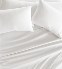 Linen Market Brushed Microfiber King Sheet Set 4 Piece King, Absolute White
