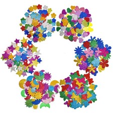  6 Pack Glitter Foam Letter Stickers Foam Stars Heart SelfAdhesive Stickers 3D