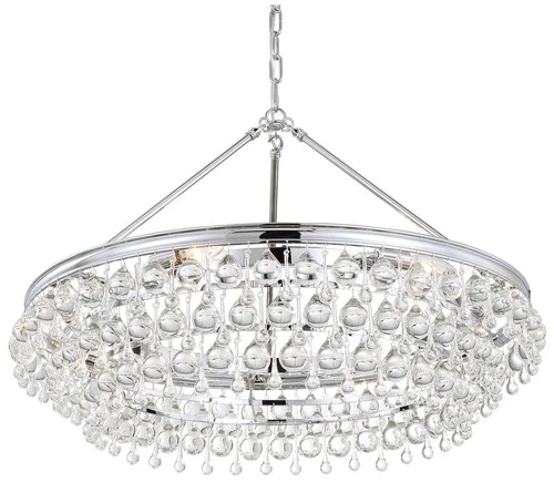 Calypso 30" Wide Polished Chrome and Crystal Chandelier - Picture 2 of 10
