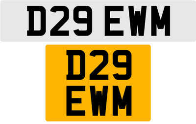 D29 EWM OLD STYLE 3X3 NUMBER PLATE DAN DAV DON DEL DEZ DONNA DIANE DAZ DALE DREW