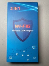 2-IN-1 Wi-Fi 6 Bluetooth 5.4 USB Adapter for PC Laptop, Enhanced 5dBi Long Ra...