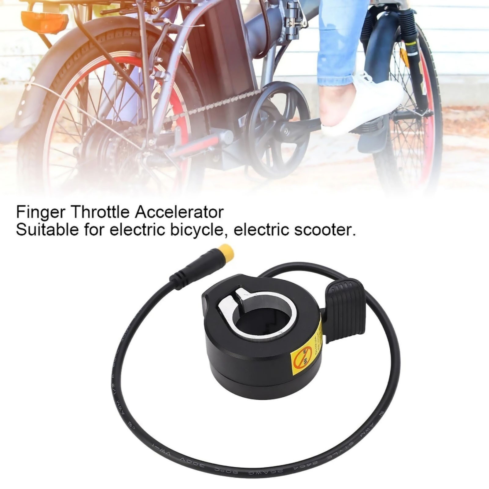 Thumb Throttle with Waterproof Plug Speed Control Accelerator for E-Bike Repair