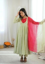 GOWN SALWAR KAMEEZ PAKISTANI INDIAN WEDDING PARTY WEAR DRESS BOLLYWOOD SUIT NEW