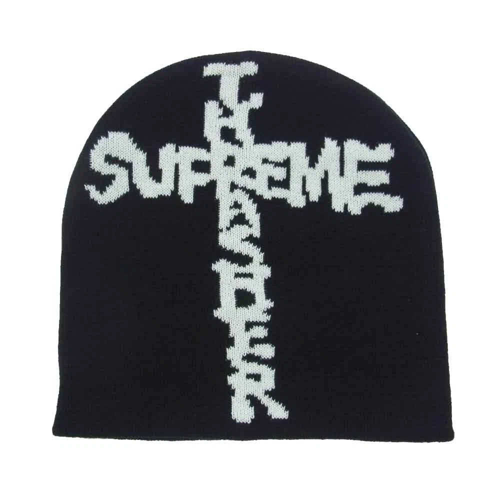 Bonnet tricot Supreme 24AW noir 58 cm neuf homme